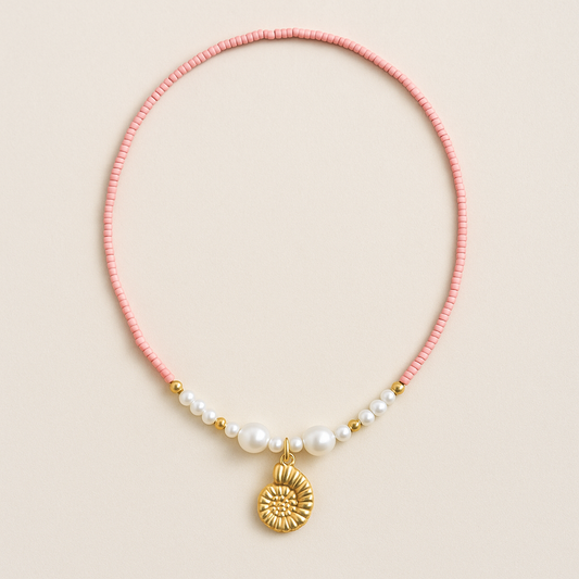 Collar Caracola Coral