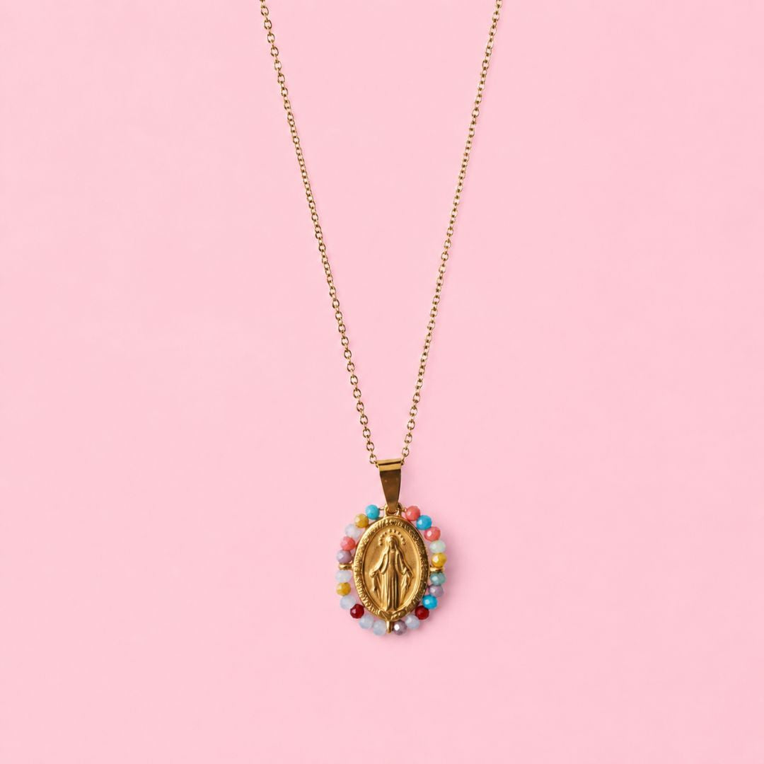 Collar Milagrosa Pastel