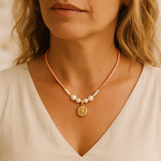 Collar Caracola Coral