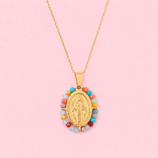 Collar Milagrosa Pastel