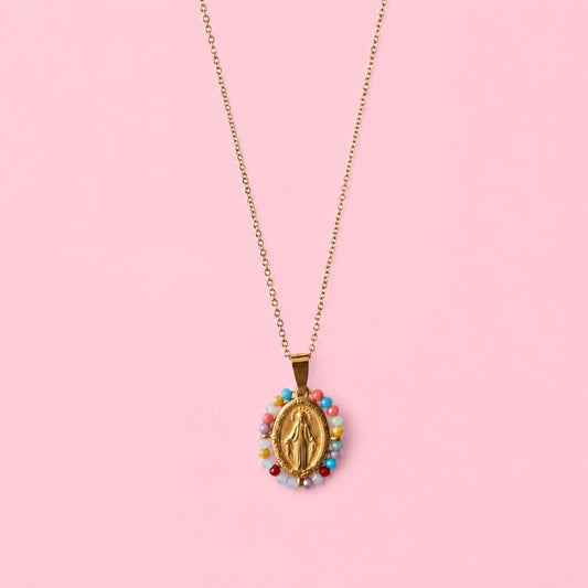 Collar Milagrosa Pastel